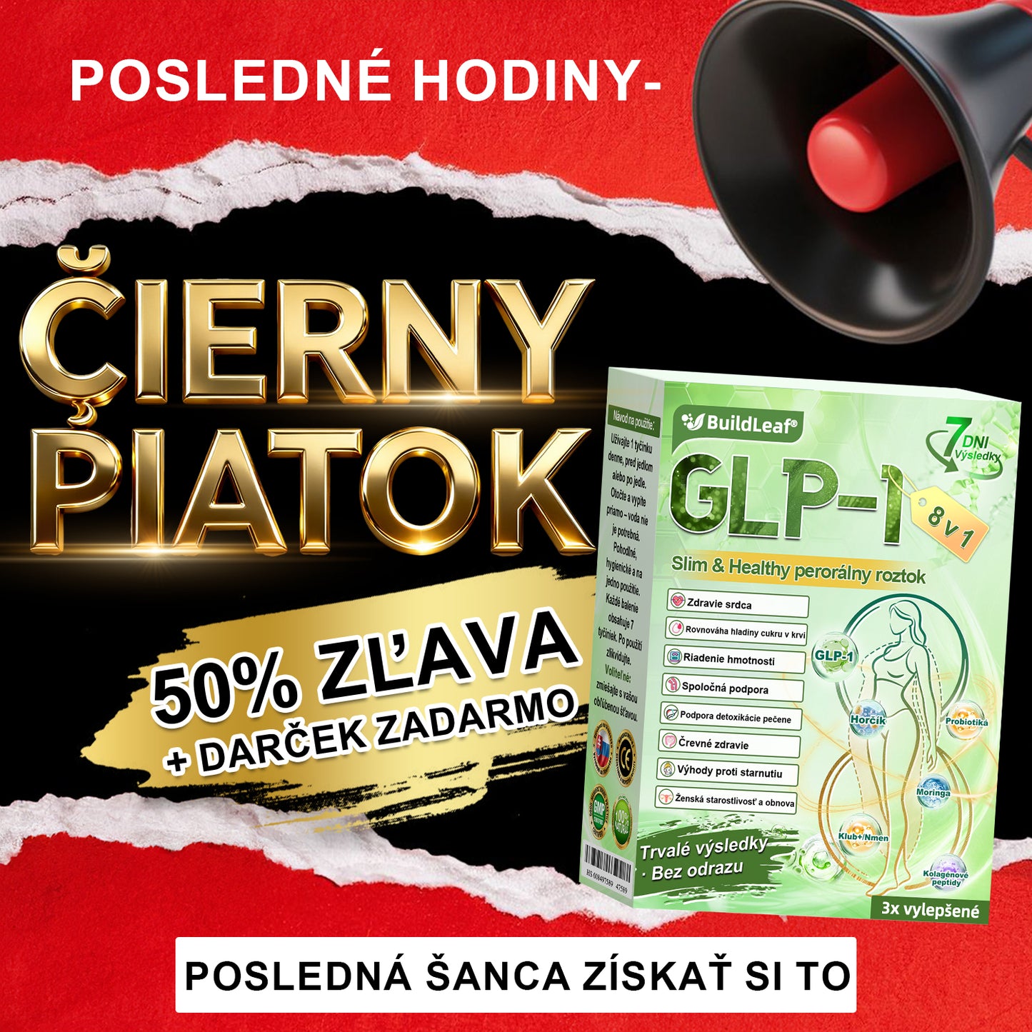BuildLeaf®🎃 GLP-1 8-v-1 Fit & Vital Perorálny Roztok (Len raz denne, viditeľné zmeny už za 7 dní) Pre obezitu, kardiovaskulárne ochorenia, cukrovku, spánkové apnoe, zdravie čriev, problémy s kĺbmi a ďalšie